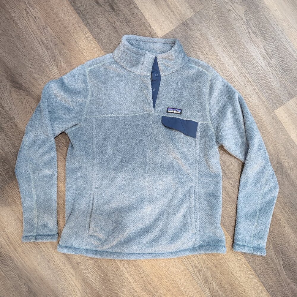 Patagonia Worn Wear Re-Tool Snap-T Pullover Blue/Teal Women's Size L